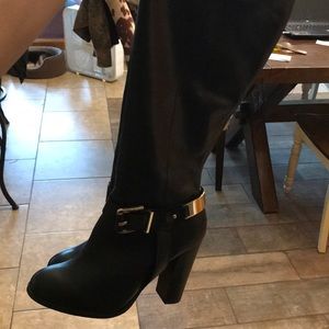 Back leather over knee boots size 7